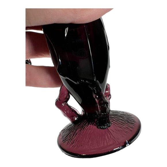 Two‎ Dugan Amethyst Twig Vines Pedestal Vases - Picture 5 of 7